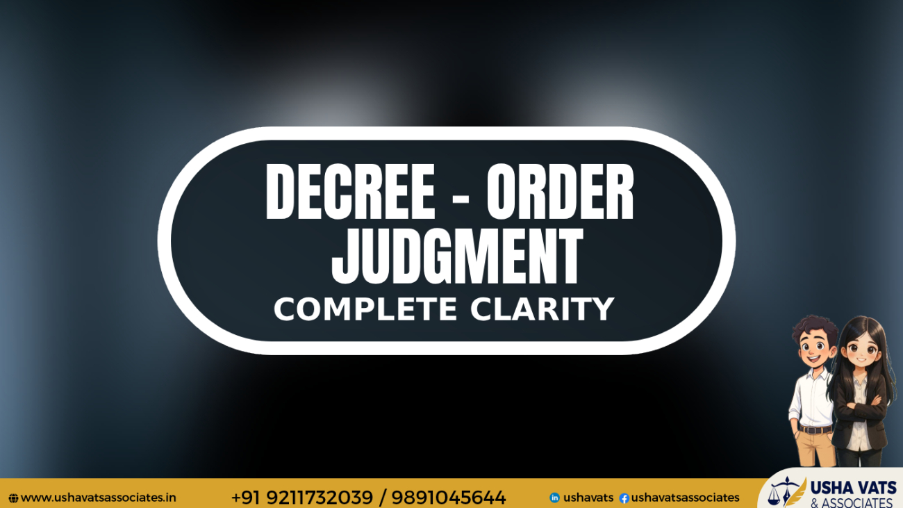 Decree - Order - Judgement Clarity