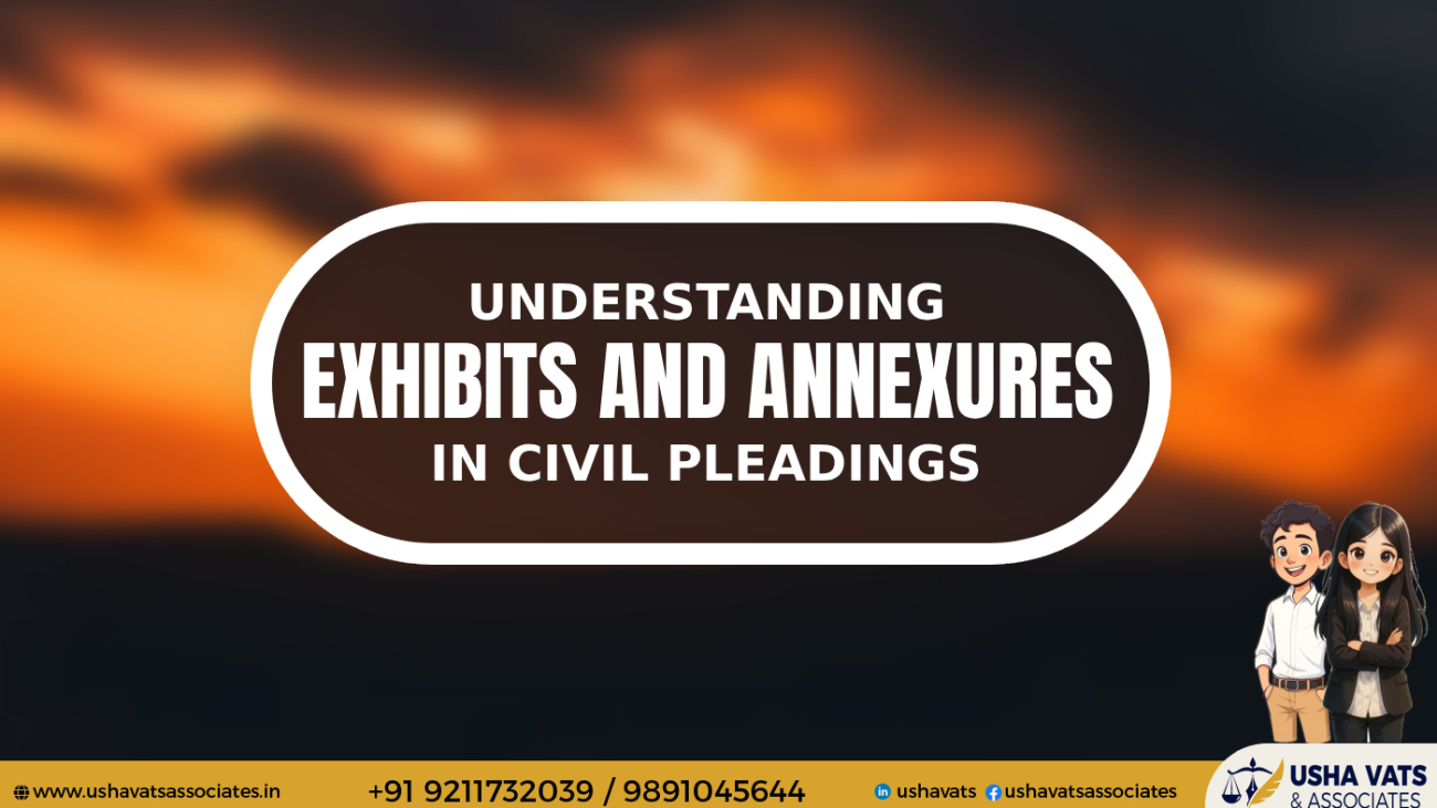 Exhibits & Annexures in Civil Pleadings - Usha Vats & Associates