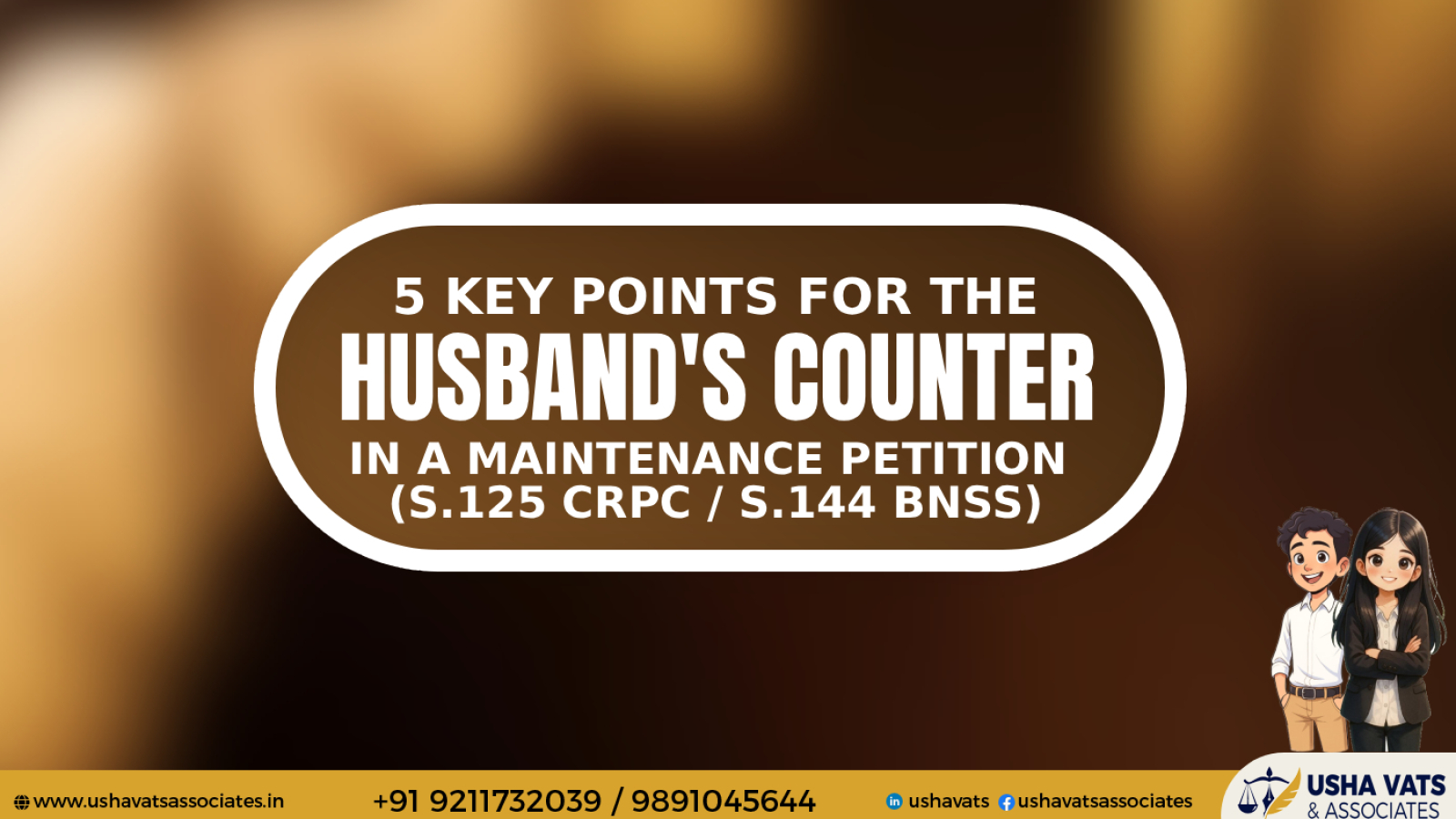 5 Key Point - Husband Counter-125 CrPC - 144 BNSS
