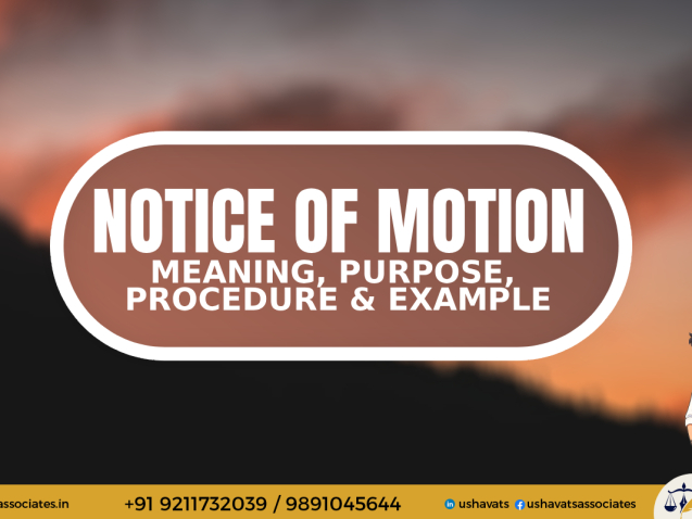 Notice of Motion - Usha Vats & Associates